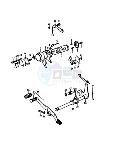 A100 (K-L-M-N-4) drawing GEAR SHIFTING (A100-4,K,L,M)