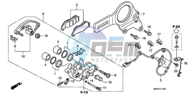 REAR BRAKE CALIPER (CB1000RA)