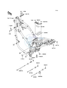 KLE500 KLE500B7F GB XX (EU ME A(FRICA) drawing Frame Fittings