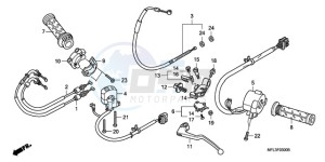 CBR1000RR9 Europe Direct - (ED / TRI) drawing HANDLE LEVER/SWITCH/CABLE