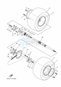 YFZ450R (BKDD) drawing REAR WHEEL