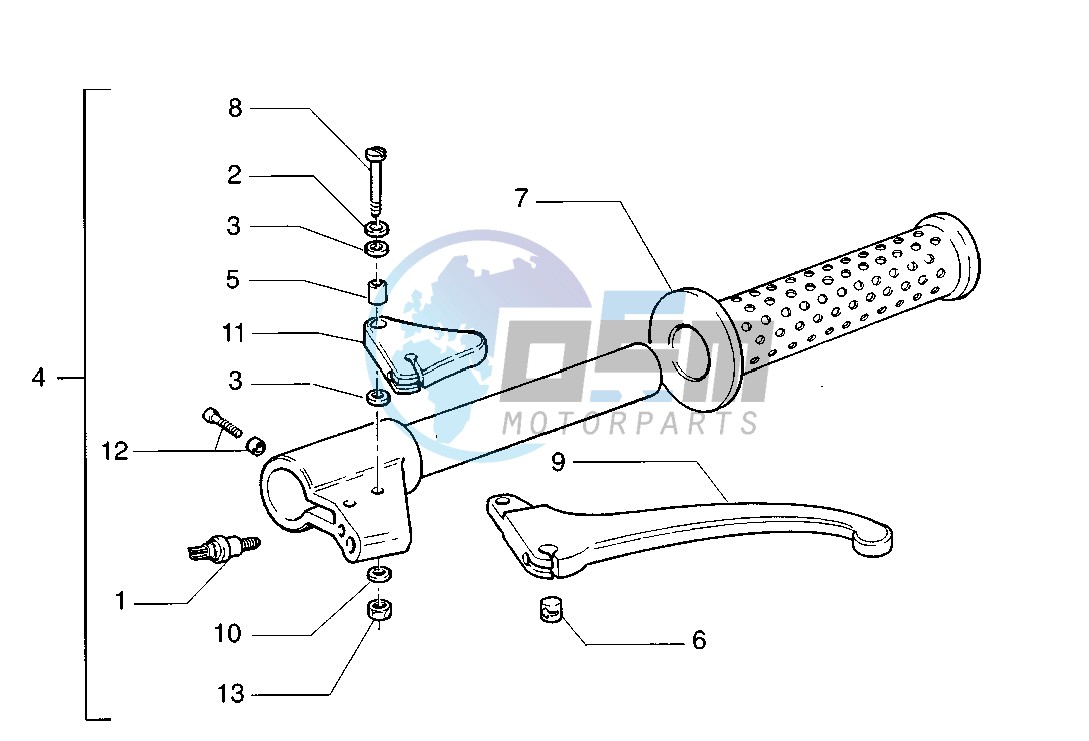 Handlebar parts Left