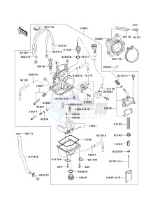 KX 250 R (R6F-R7F) R6F drawing CARBURETOR