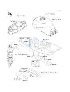 ZX 1100 E [GPZ 1100] (E1-E3) [GPZ 1100] drawing LABELS