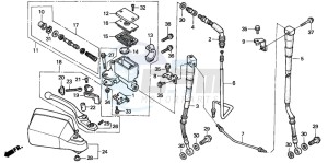 XRV750 AFRICA TWIN drawing FR. BRAKE MASTER CYLINDER