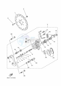 YXZ1000ET YXZ1000R SS (BAS7) drawing REAR BRAKE CALIPER 2