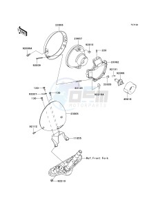 VN 900 D[VULCAN 900 CLASSIC LT] (6F-9F) D9F drawing HEADLIGHT-- S- --- D9F- -