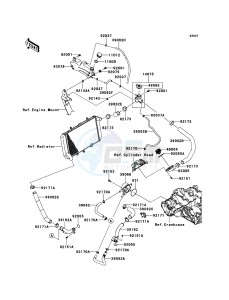 Z1000SX ZX1000GBF FR GB XX (EU ME A(FRICA) drawing Water Pipe