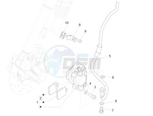 150 4T 3V ie Primavera (APAC) drawing Brakes pipes - Calipers