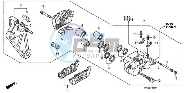 REAR BRAKE CALIPER