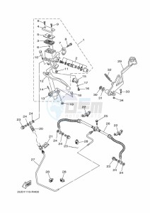 YFM700FWAD GRIZZLY 700 EPS (BDEE) drawing REAR MASTER CYLINDER