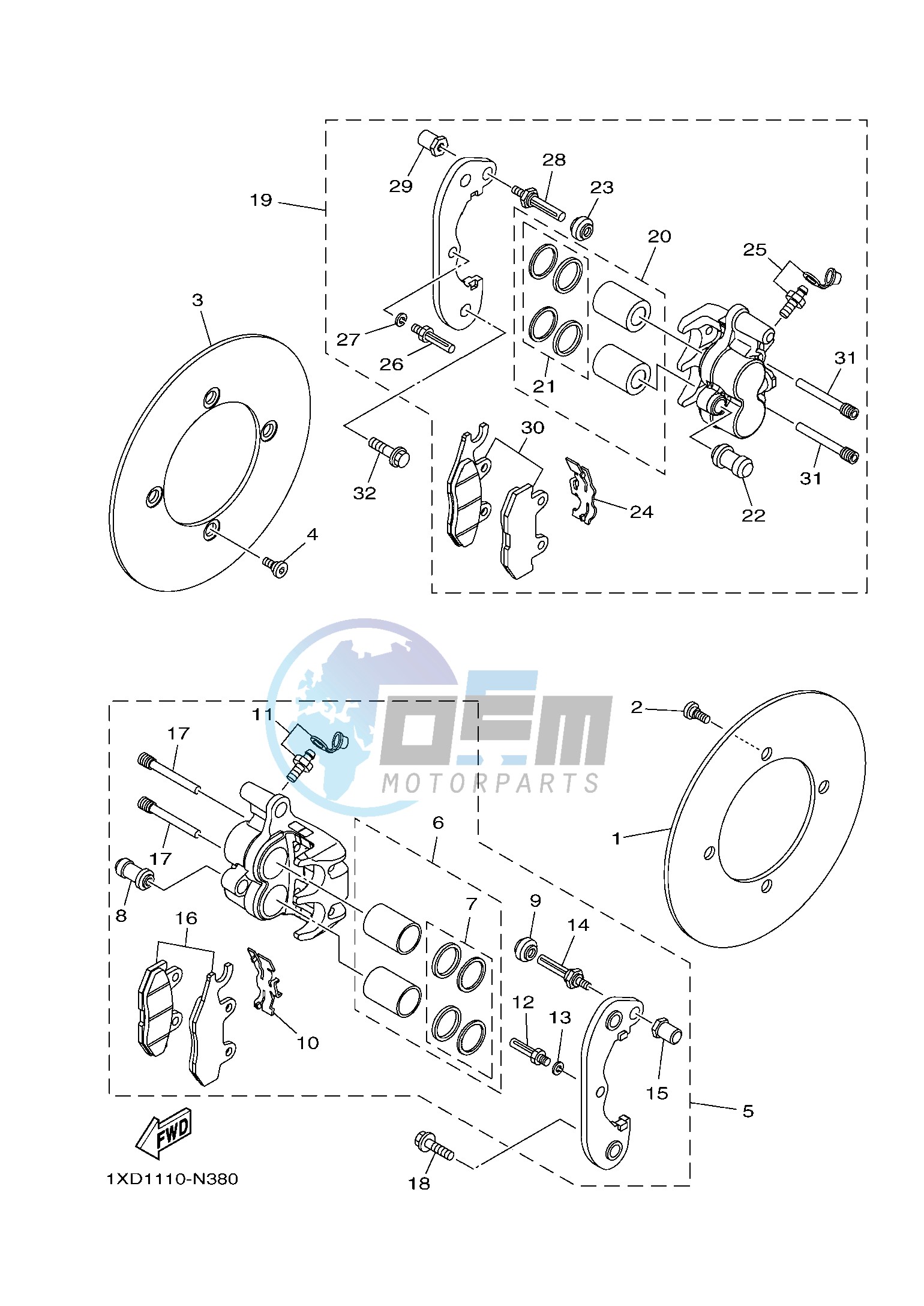 REAR BRAKE CALIPER