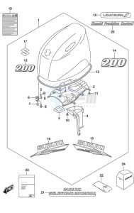 DF 200AP drawing Engine Cover (White)