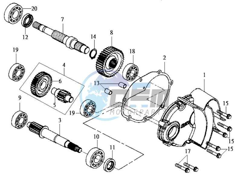 CRANKCASE - DRIVE SHAFT