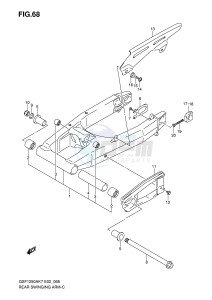 GSF1250 (E2) Bandit drawing REAR SWINGING ARM