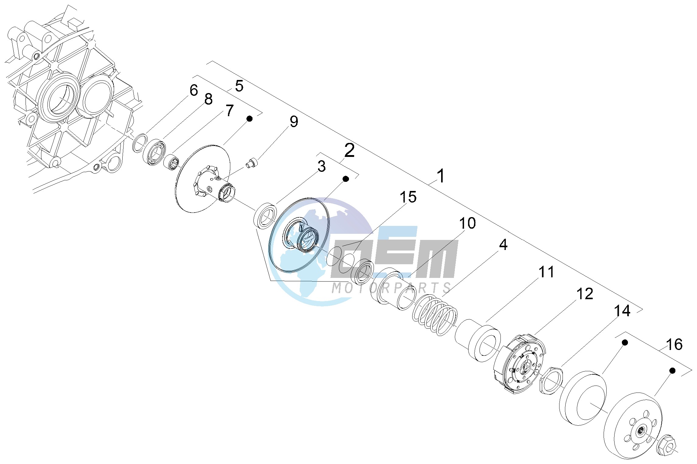 Driven pulley