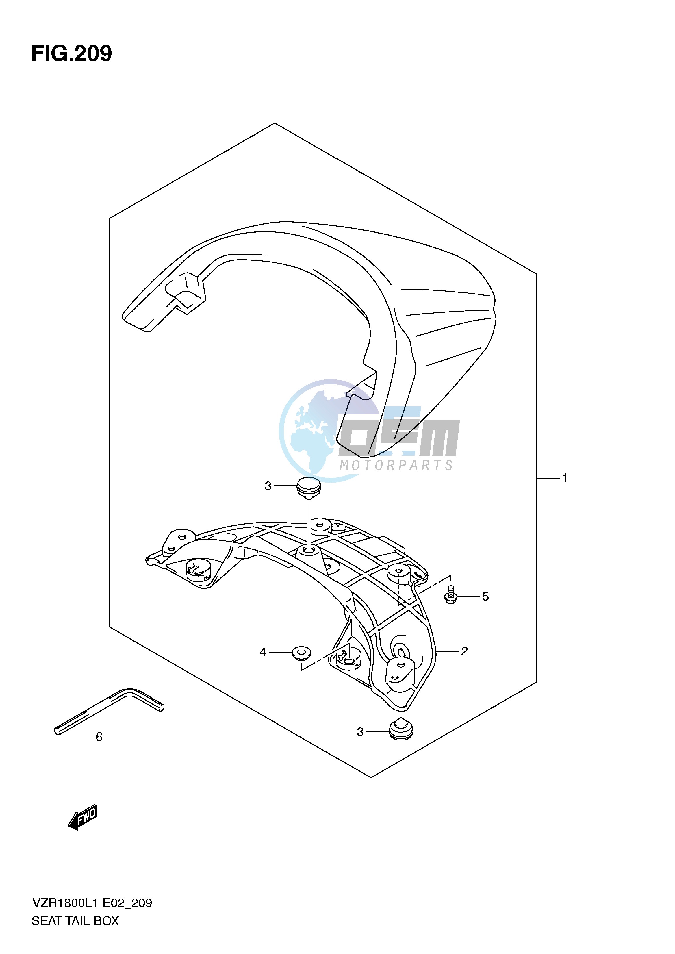 SEAT TAIL BOX (VZR1800ZUFL1 E19)