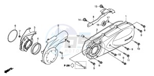 SH300AR drawing LEFT CRANKCASE COVER