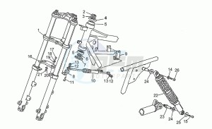 California III 1000 Carburatori Carenato Carburatori Carenato drawing Front/rear shock absorber