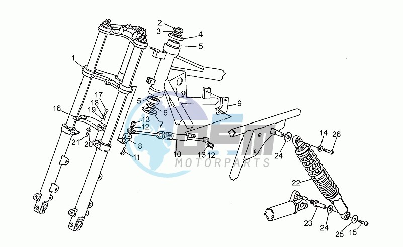 Front/rear shock absorber