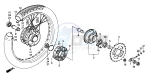 C90M drawing REAR WHEEL