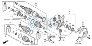 TRX420FA9 Australia - (U) drawing FRONT KNUCKLE/FRONT DRIVE SHAFT