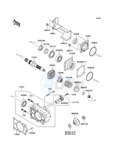 MULE 4010 DIESEL 4x4 KAF950FBF EU drawing Bevel Gear Case