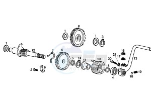 BULTACO LOBITO - 50 cc drawing STARTING SHAFT