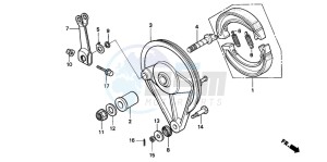 CA125 REBEL drawing REAR BRAKE PANEL