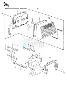 KZ 750 E (E1) drawing TAILLIGHT -- 80 KZY 50-E1- -