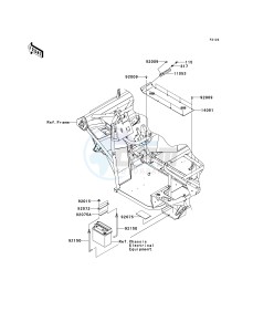 KAF 400 B [MULE 600] (B6F-B9F) B9F drawing ENGINE MOUNT