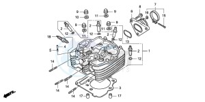 TRX400EX SPORTRAX 400EX drawing CYLINDER HEAD