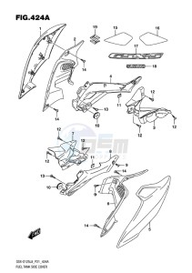 GSX-S125 MLX drawing FUEL TANK SIDE COVER (GSX-S125MLL8 E21)