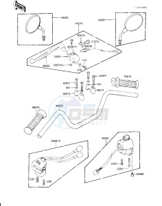 KZ 750 H [LTD] (H2-H4) [LTD] drawing HANDLEBAR -- KZ750-H2- -