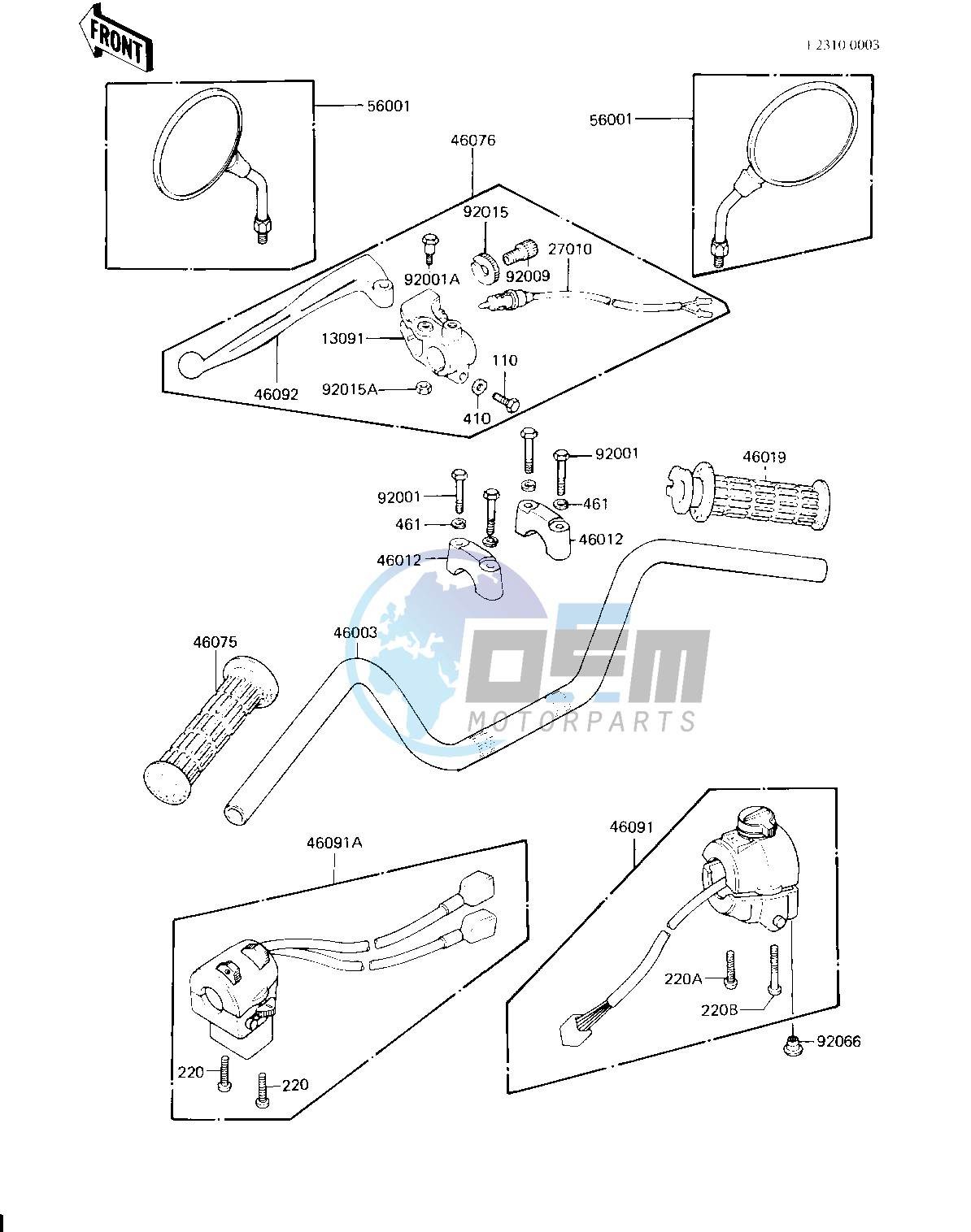 HANDLEBAR -- KZ750-H2- -