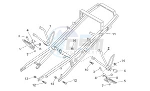 RS 125 Tuono drawing Rear footrests