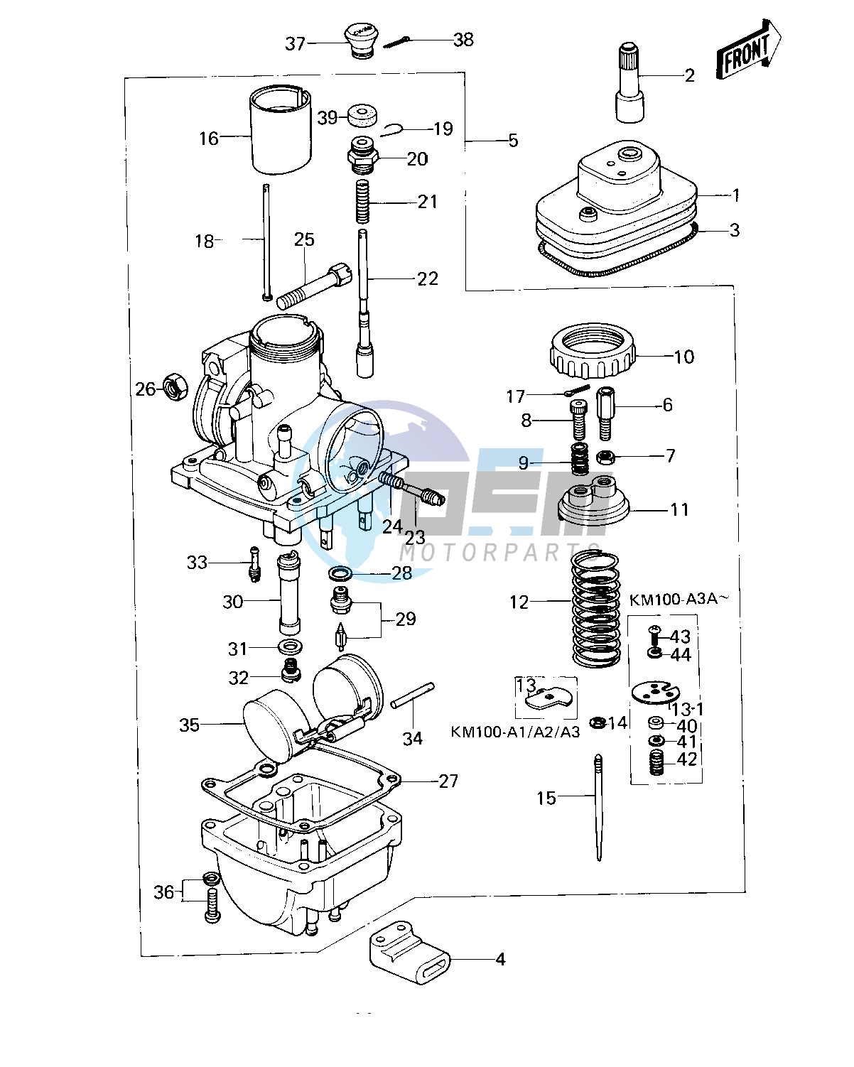 CARBURETOR -- KM100-A1 Till A4- -