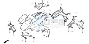 TRX250EX SPORTRAX 250 EX drawing FRONT FENDER (TRX250EX1/2/3/4/5)