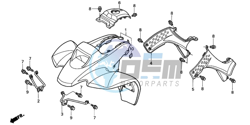 FRONT FENDER (TRX250EX1/2/3/4/5)