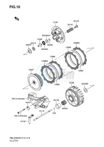 RM-Z250 (E19) drawing CLUTCH