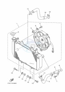 YFZ450R (BW2T) drawing RADIATOR & HOSE