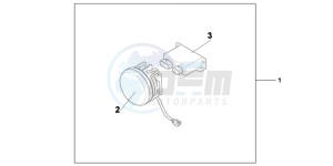 NC700XDC drawing KIT,FR LED FOG LA