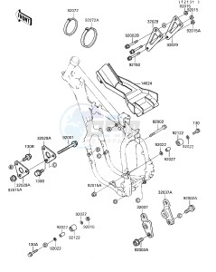 KX 250 G [KX250] (G1-G3) [KX250] drawing FRAME FITTINGS