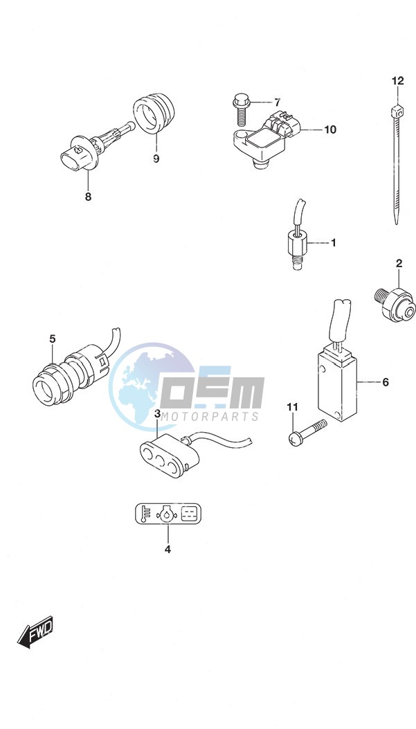 Sensor/Switch Tiller Handle w/Power Tilt