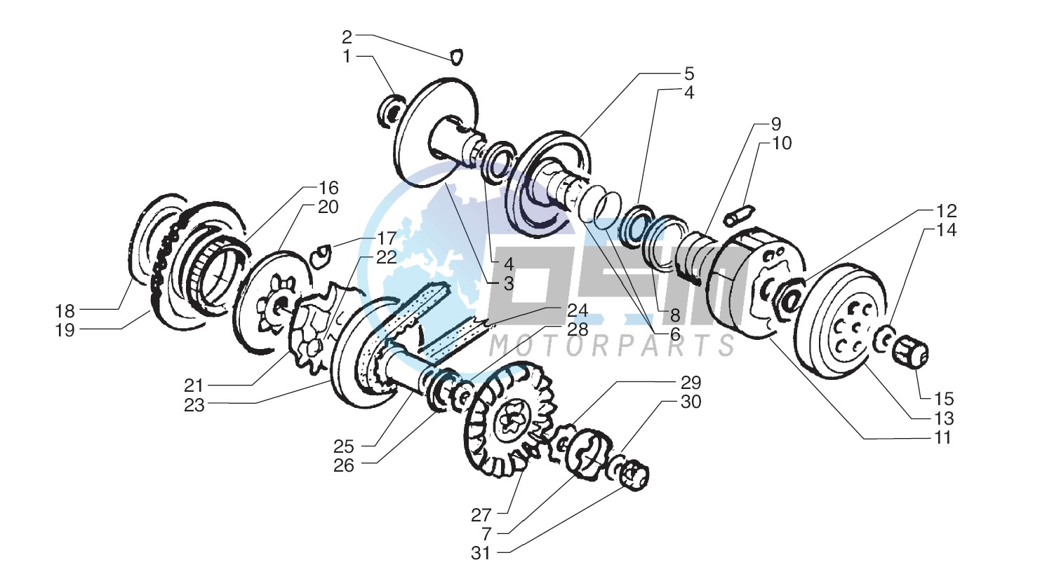 Driving pulley - Driven Pulley