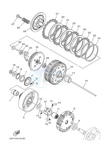 T135 T135FI CRYPTON X (5D67) drawing CLUTCH