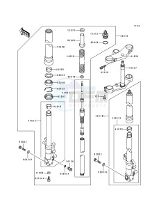 ZX 750 M [NINJA ZX-7R] (M1-M2) [NINJA ZX-7R] drawing FRONT FORK