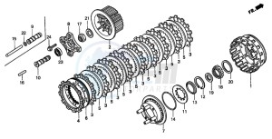 GL1500SE GOLDWING SE drawing CLUTCH