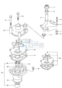 DT 115 drawing Water Pump (1986 to 1997)