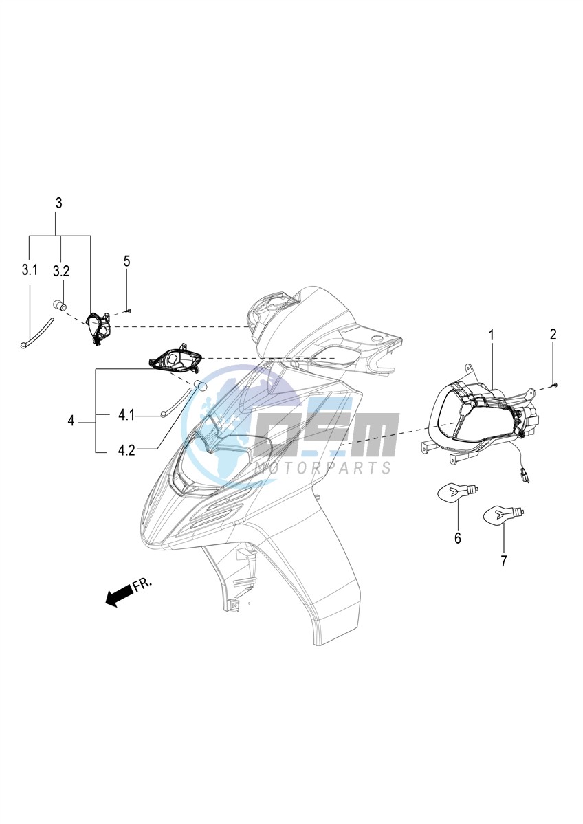 Front headlamps - Turn signal lamps